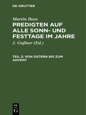 cover image of Von Ostern bis zum Advent